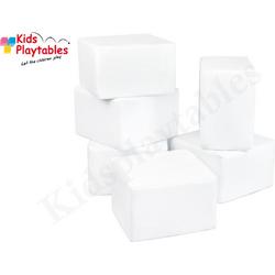 Soft Play Foam Blokken set 6 stuks wit | speelblokken | baby speelgoed | foamblokken | bouwblokken | Soft play speelgoed | schuimblokken